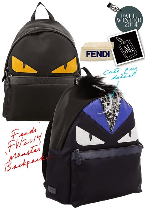 fendi bag bug eyes|Fendi bag bugs monster backpack.